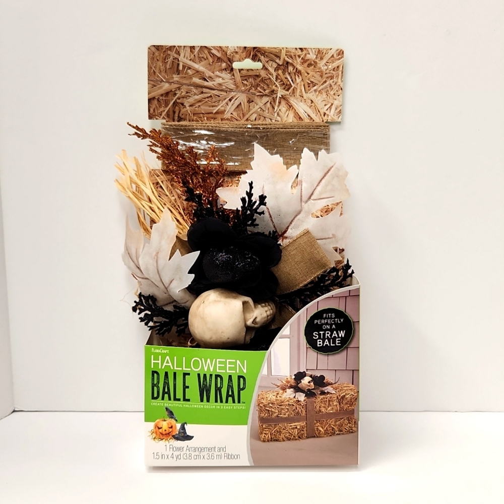 FloraCraft Skull Leaves Bale Wrap Wreath Decorations